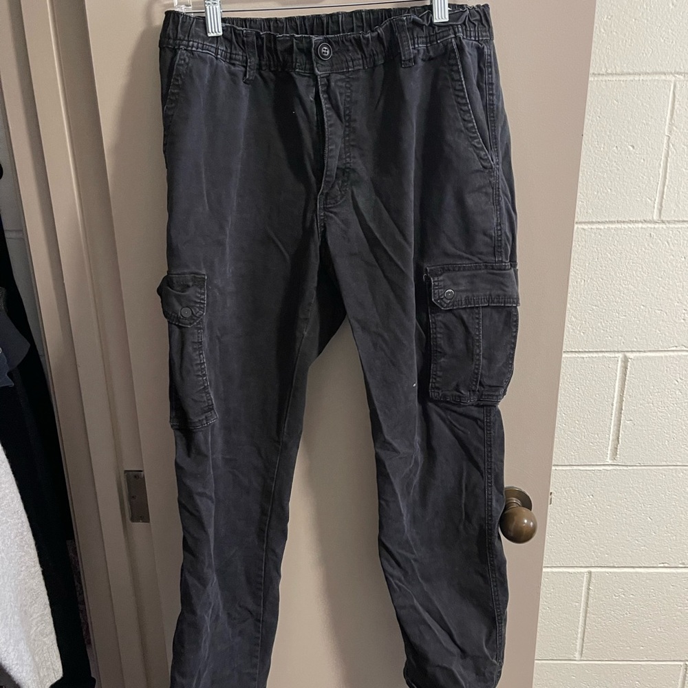 Black cargo y2k pants